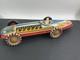 Early Antique Marx Toys Clockwork Wind Up Tin Racing Car With Rider, 16 long