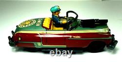 Early Fifites G-men Tin Litho Friction Police Car Convertible Japan Gmen