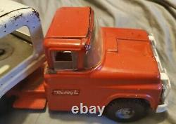 Early Vintage Buddy L Toys Ford Cab Car Boat Carrier Hauler Truck Rare Red Wt