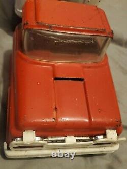 Early Vintage Buddy L Toys Ford Cab Car Boat Carrier Hauler Truck Rare Red Wt