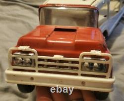 Early Vintage Buddy L Toys Ford Cab Car Boat Carrier Hauler Truck Rare Red Wt