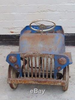 Early Vintage Triang Lines Bros Jeep Pedal Car