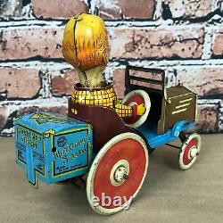 Edgard Bergen's Mortimer Snerd 1939 Marx Tin Litho Wind-Up Crazy Car, AS-IS
