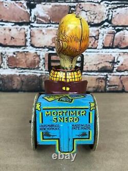 Edgard Bergen's Mortimer Snerd 1939 Marx Tin Litho Wind-Up Crazy Car, AS-IS