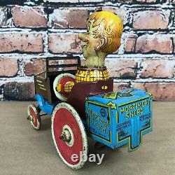 Edgard Bergen's Mortimer Snerd 1939 Marx Tin Litho Wind-Up Crazy Car, AS-IS