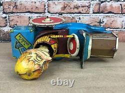 Edgard Bergen's Mortimer Snerd 1939 Marx Tin Litho Wind-Up Crazy Car, AS-IS