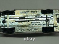 England Dinky Toys No. 205 Lotus Cortina Rally Car Vintage Diecast Meccano Ltd