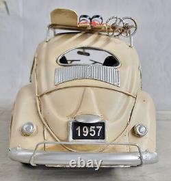 European Finery 112 Beige Stripe 1934 Beetle Bug Die Cast Model Decorative Deal