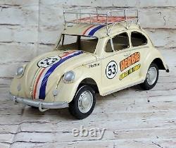 European Finery 18 Beige Stripe 1934 Bug Die Cast Model Decorative Deal