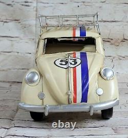 European Finery 18 Beige Stripe 1934 Bug Die Cast Model Decorative Deal