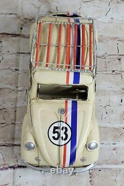 European Finery 18 Beige Stripe 1934 Bug Die Cast Model Decorative Deal