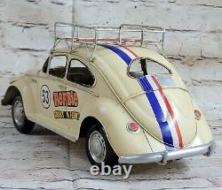 European Finery 18 Beige Stripe 1934 Bug Die Cast Model Decorative Deal