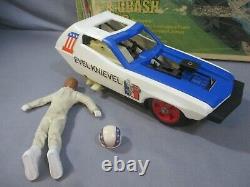 Evel Knievel STUNT & CRASH CAR Set with Box Vintage 1974 Ideal