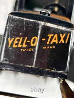 FERDINAND STRAUSS TOYS TIN WIND-UP YELL-O-TAXI Antique TOY CAR