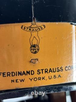 FERDINAND STRAUSS TOYS TIN WIND-UP YELL-O-TAXI Antique TOY CAR