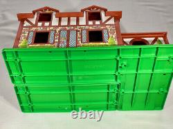 FISHER PRICE Vintage PLAY FAMILY TUDOR DOLL HOUSE 1969/1980 CAR FIGURES DOG TOY