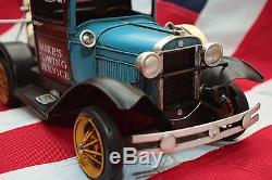 FORD TOW TRUCK tin toy tinplate car handmade blechmodell auto blechmodell