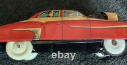(FREE SHIP) Vintage Marusan friction japan tin toy dick Tracy style police car