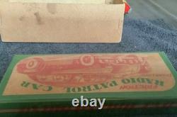 (FREE SHIP) Vintage Marusan friction japan tin toy dick Tracy style police car