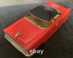 (FREE SHIP) vintage Ichiko HORN ALONG LINCOLN tin car kanto toys Japan