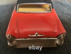 (FREE SHIP) vintage Ichiko HORN ALONG LINCOLN tin car kanto toys Japan