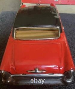 (FREE SHIP) vintage Ichiko HORN ALONG LINCOLN tin car kanto toys Japan