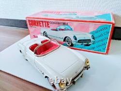 Fifties Corvette 1953 Japan Tin Toy Vintage-Style Convertible Car Near-Mint with B