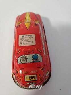Fire Chief Friction Car with directions on Roof
