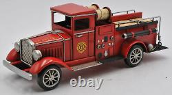 Fire Engine Dream Truck Vintage Antique 1930s Tin Metal Model 24 Pumper Car 6