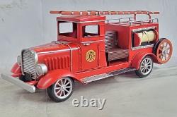 Fire Engine Dream Truck Vintage Antique 1931 Tin Metal Model 24 Pumper Car 6 NR