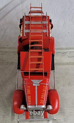 Fire Engine Dream Truck Vintage Antique 1931 Tin Metal Model 24 Pumper Car 6 NR