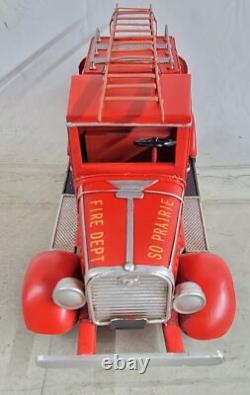 Fire Engine Dream Truck Vintage Antique 1931 Tin Metal Model 24 Pumper Car 6 NR