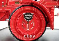 Fire Engine Truck Pumper Santa Christmas Antique Red Metal Car Pickup Promo GT