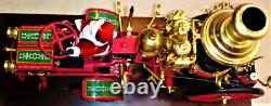 Fire Engine Truck Pumper Santa Christmas Antique Red Metal Car Pickup Promo GT