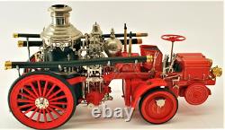 Fire Engine Truck Vintage Classic Antique Red Metal Pumper Car Pickup Promo