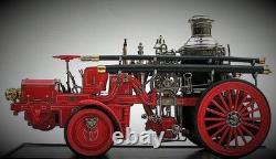 Fire Engine Truck Vintage Classic Antique Red Metal Pumper Car Pickup Promo