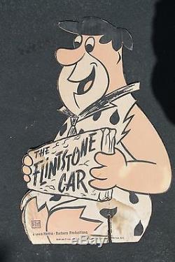 Flintstones Vintage Rare Pedal Car Original Display Model with Fred Signage 1962