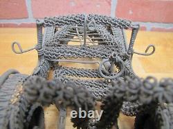 Folk Art Metal Wire Handmade Car Buggy Auto Sculpture Toy Steering 2 Seater