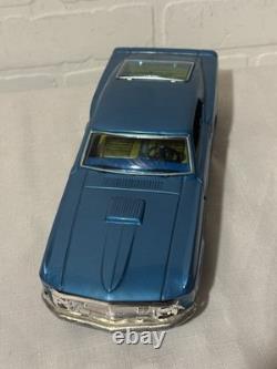 Ford Mustang Mach 1 Blue Tin Friction Car 11 Takatoku TT withbox Made in Japan