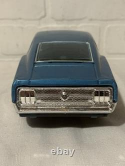 Ford Mustang Mach 1 Blue Tin Friction Car 11 Takatoku TT withbox Made in Japan