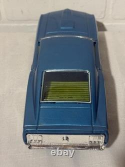 Ford Mustang Mach 1 Blue Tin Friction Car 11 Takatoku TT withbox Made in Japan