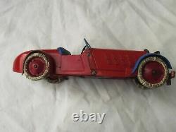 French Meccano Constructor car no1 red and blue with extra parts