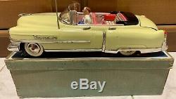 GAMA CADILLAC 350EA ELECTRIC Tin Convertible Car LIGHT YELLOW Germany 1950s