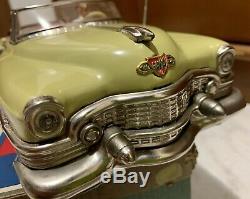 GAMA CADILLAC 350EA ELECTRIC Tin Convertible Car LIGHT YELLOW Germany 1950s