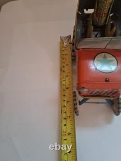 GI JOE Jouncing Jeep TIN TOY CAR CR5-4065 Atomic Brakes Supersonic Speed 1940s