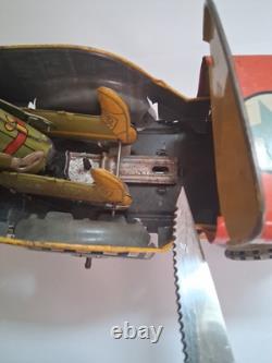 GI JOE Jouncing Jeep TIN TOY CAR CR5-4065 Atomic Brakes Supersonic Speed 1940s