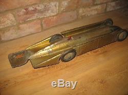 GUNTHERMANN GOLDEN ARROW LAND SPEED CAR 1929 CLOCKWORK GERMANY tinplate tin toy
