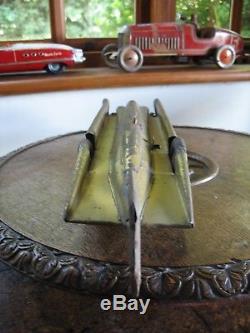 GUNTHERMANN GOLDEN ARROW LAND SPEED RECORD CAR TINPLATE CLOCKWORK GERMAN tin toy
