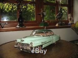Gama 1954 Cadillac Original Green Rare Battery Tinplate Car Germany Tin Toy