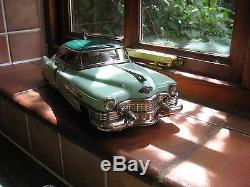 Gama 1954 Cadillac Original Green Rare Battery Tinplate Car Germany Tin Toy